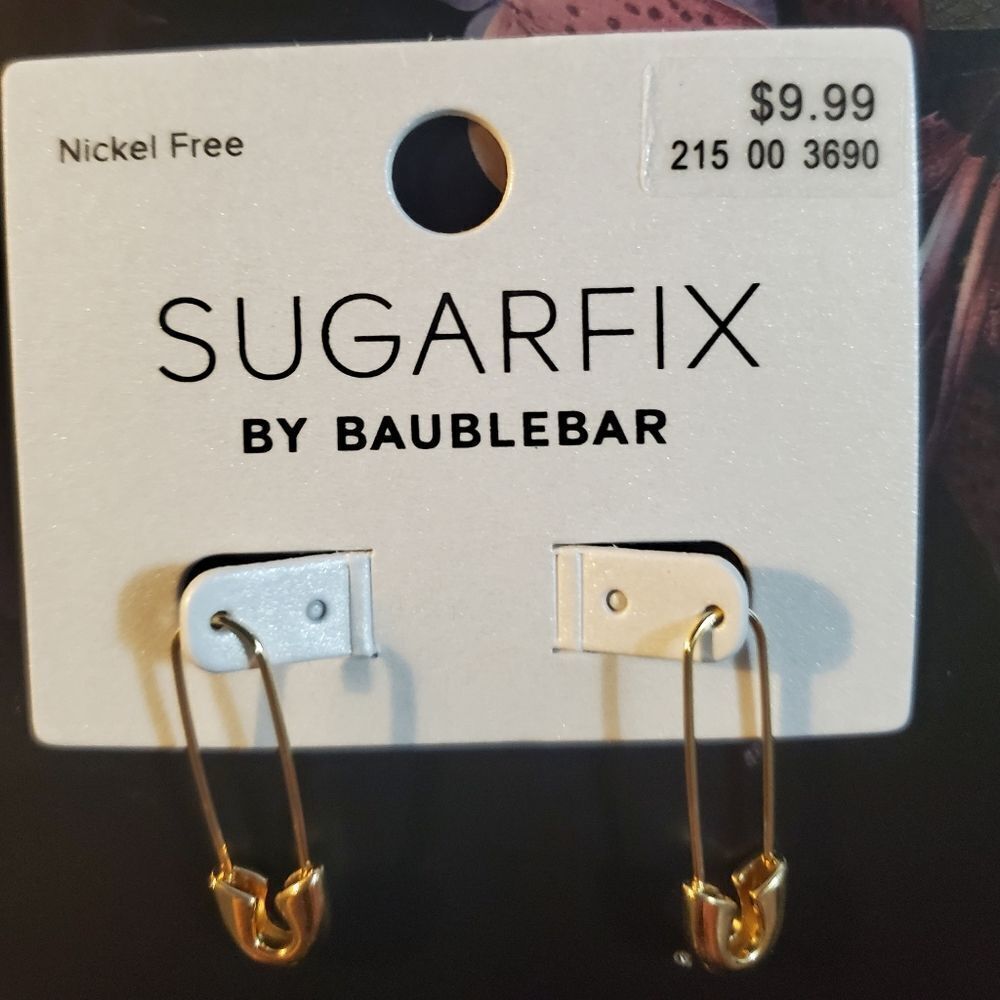 2/$15 Sugarfix by Baublebar safety pin earrings